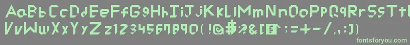Fonte RyuCutted – fontes verdes em um fundo cinza