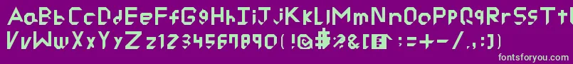 More about RyuCutted Font RyuCutted Font – Green Fonts on Purple Background