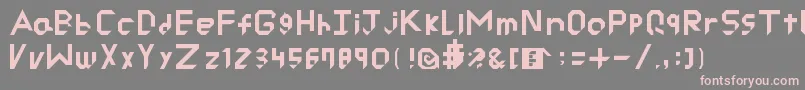 RyuCutted Font – Pink Fonts on Gray Background