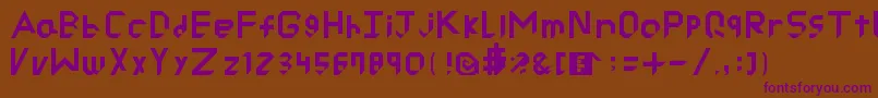 RyuCutted Font – Purple Fonts on Brown Background