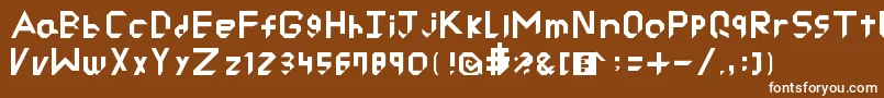 RyuCutted Font – White Fonts on Brown Background