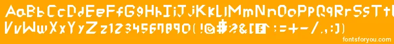 Шрифт RyuCutted – белые шрифты на оранжевом фоне