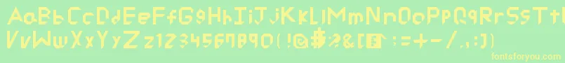 Saiba mais sobre a fonte RyuCutted Fonte RyuCutted – fontes amarelas em um fundo verde