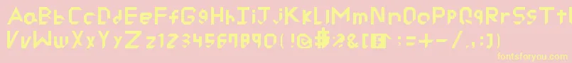 RyuCutted Font – Yellow Fonts on Pink Background