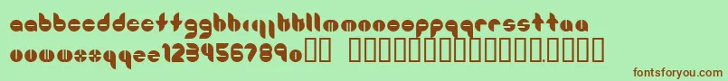 Шрифт Bouncer ffy – коричневые шрифты на зелёном фоне