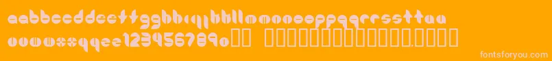 フォントBouncer ffy – オレンジの背景にピンクのフォント