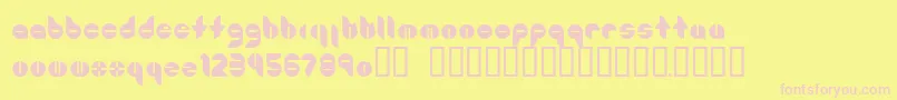 Bouncer ffy Font – Pink Fonts on Yellow Background