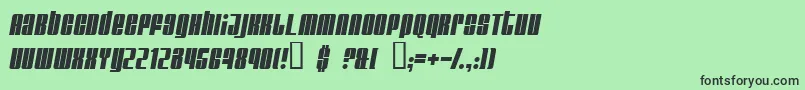 fuente GlareItalic – Fuentes Negras Sobre Fondo Verde