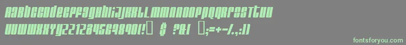 GlareItalic Font – Green Fonts on Gray Background