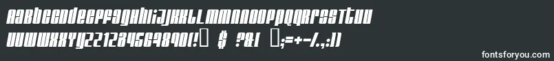 Czcionka GlareItalic – białe czcionki