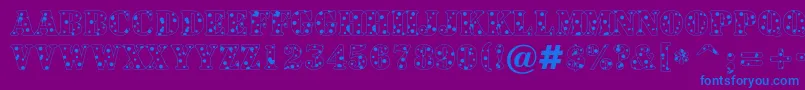 ASignboardtituldrp Font – Blue Fonts on Purple Background