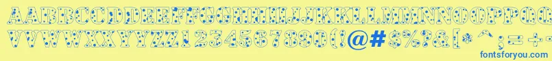 ASignboardtituldrp Font – Blue Fonts on Yellow Background