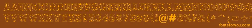 ASignboardtituldrp Font – Orange Fonts on Brown Background