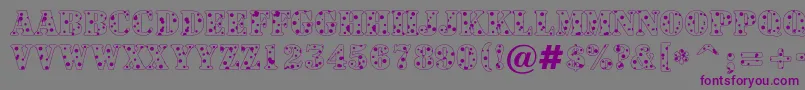 ASignboardtituldrp Font – Purple Fonts on Gray Background