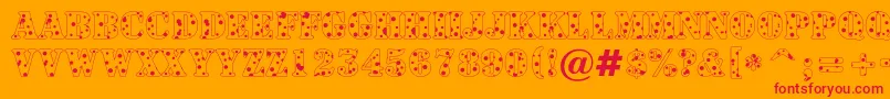 ASignboardtituldrp Font – Red Fonts on Orange Background