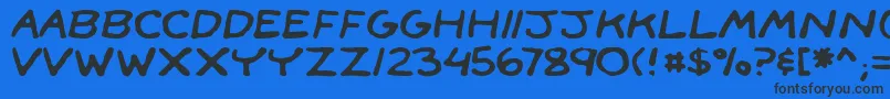 FaceFront Font – Black Fonts on Blue Background