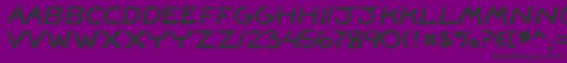 FaceFront-fontti – mustat fontit violetilla taustalla