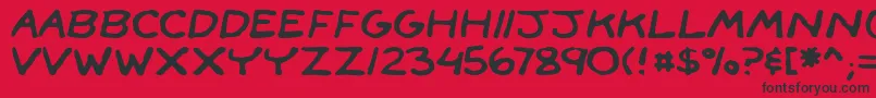 FaceFront Font – Black Fonts on Red Background