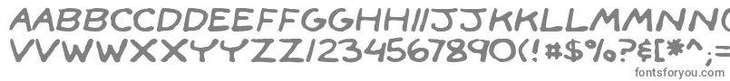 FaceFront-fontti – harmaat kirjasimet valkoisella taustalla