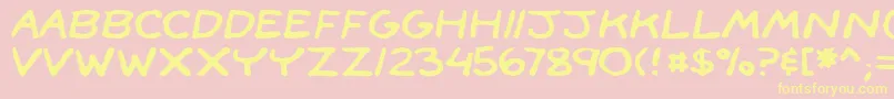 fuente FaceFront – Fuentes Amarillas Sobre Fondo Rosa