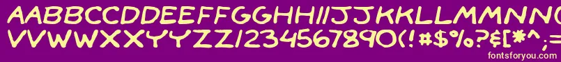 FaceFront Font – Yellow Fonts on Purple Background