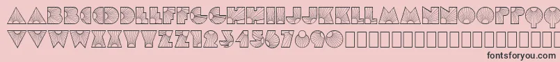 Шрифт MlSunglowKk – чёрные шрифты на розовом фоне