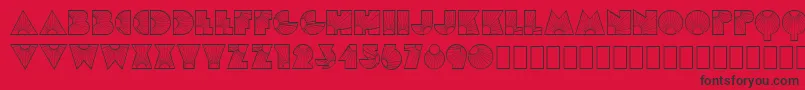 MlSunglowKk Font – Black Fonts on Red Background