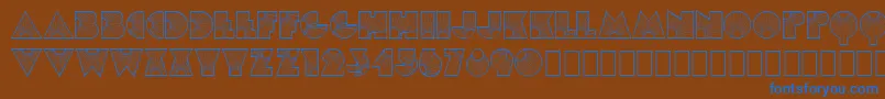 MlSunglowKk Font – Blue Fonts on Brown Background
