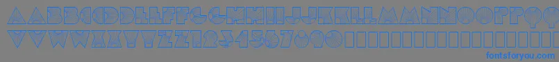 MlSunglowKk Font – Blue Fonts on Gray Background