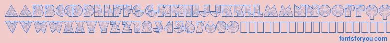 MlSunglowKk Font – Blue Fonts on Pink Background
