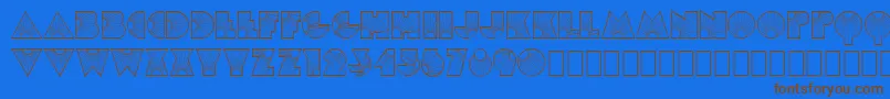 MlSunglowKk Font – Brown Fonts on Blue Background