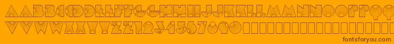 MlSunglowKk Font – Brown Fonts on Orange Background