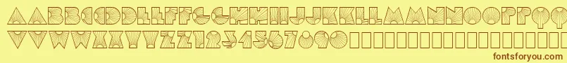 MlSunglowKk Font – Brown Fonts on Yellow Background