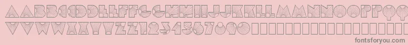 フォントMlSunglowKk – ピンクの背景に灰色の文字
