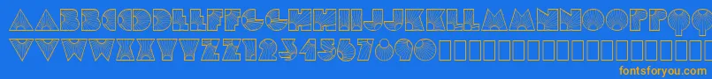 Lisätietoja MlSunglowKk-fontista MlSunglowKk-fontti – oranssit fontit sinisellä taustalla