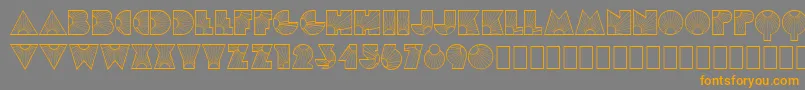 Weitere Informationen zur MlSunglowKk-Schriftart MlSunglowKk-Schriftart – Orangefarbene Schriften auf grauem Hintergrund
