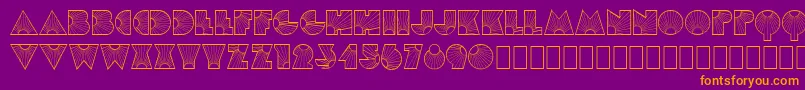 Saiba mais sobre a fonte MlSunglowKk Fonte MlSunglowKk – fontes laranjas em um fundo violeta