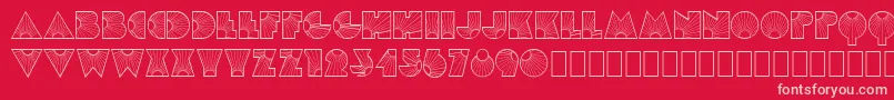 MlSunglowKk Font – Pink Fonts on Red Background