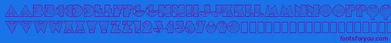 Fonte MlSunglowKk – fontes roxas em um fundo azul