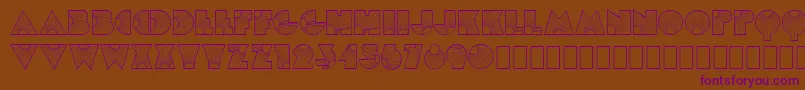 MlSunglowKk Font – Purple Fonts on Brown Background