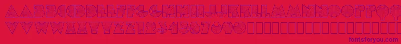 MlSunglowKk Font – Purple Fonts on Red Background