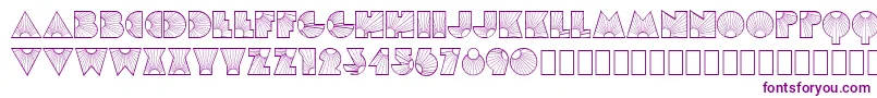 MlSunglowKk-fontti – violetit fontit valkoisella taustalla