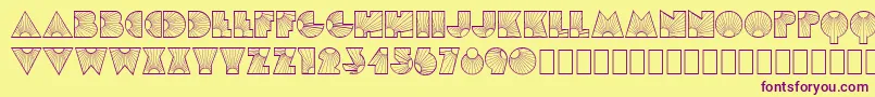 MlSunglowKk Font – Purple Fonts on Yellow Background
