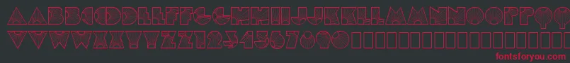 MlSunglowKk Font – Red Fonts on Black Background