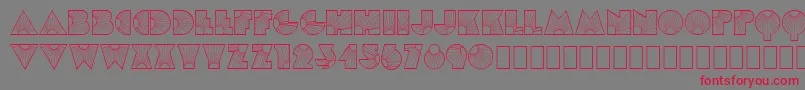 MlSunglowKk Font – Red Fonts on Gray Background