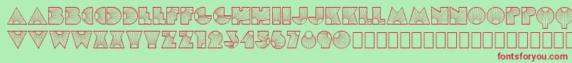 MlSunglowKk Font – Red Fonts on Green Background