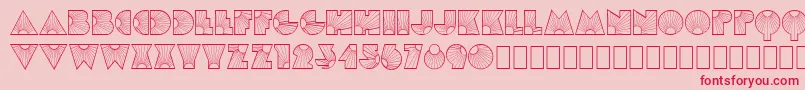 MlSunglowKk Font – Red Fonts on Pink Background