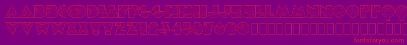 Police MlSunglowKk – polices rouges sur fond violet