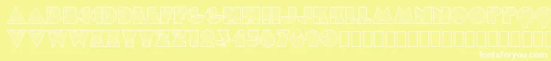 MlSunglowKk Font – White Fonts on Yellow Background