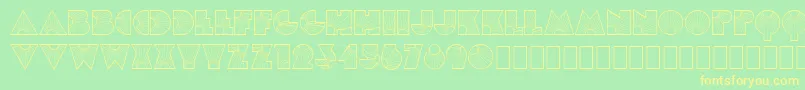 Weitere Informationen zur MlSunglowKk-Schriftart MlSunglowKk-Schriftart – Gelbe Schriften auf grünem Hintergrund